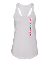 Women's Nebraska Huskers Tank Top - Striped Vertical Nebraska