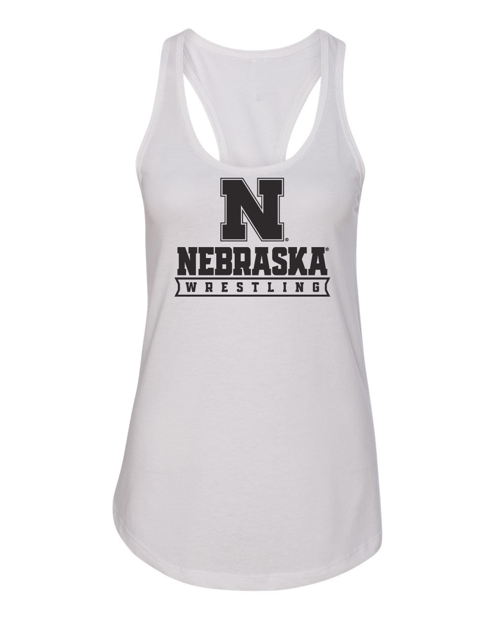 Women's Nebraska Huskers Tank Top - Nebraska Wrestling Black Ink