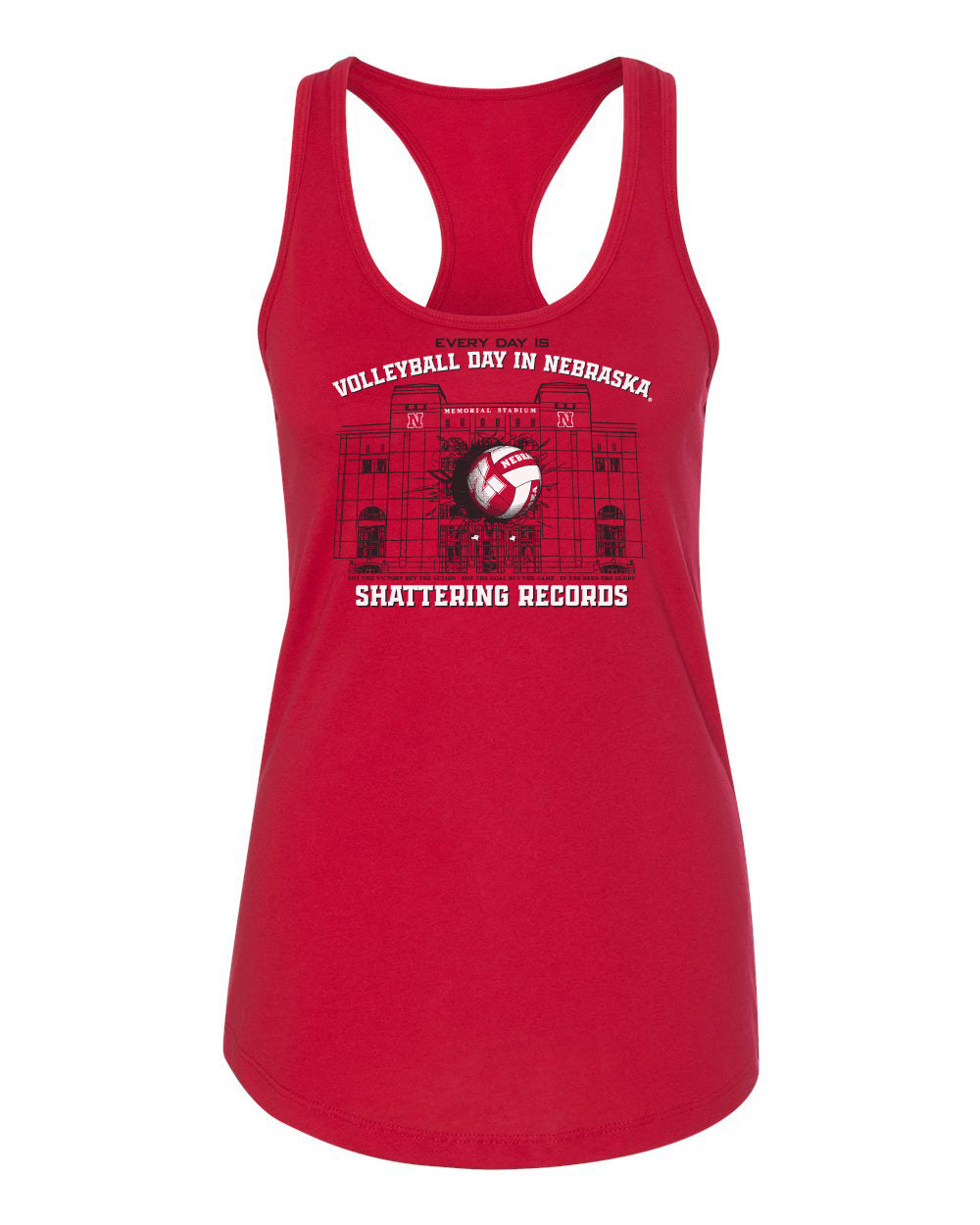 Women's Nebraska Huskers Tank Top - Volleyball Day in Nebraska