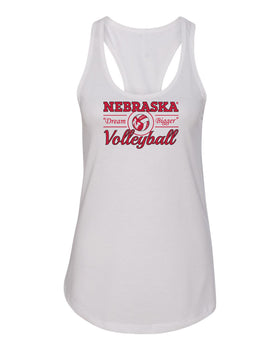 Women's Nebraska Huskers Tank Top - Nebraska Volleyball Dream Bigger