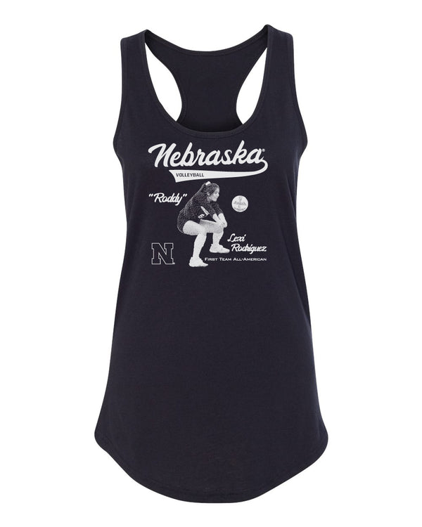 Women's Nebraska Huskers Tank Top - Nebraska Volleyball - Lexi Rodriguez - NIL Roddy