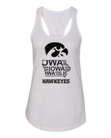 Women's Iowa Tank Top - Iowa Hawkeye State Outline