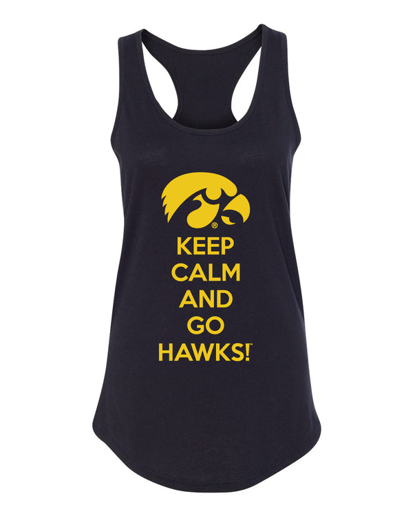 Iowa Women's Tank Top - Keep Calm and Go Hawks