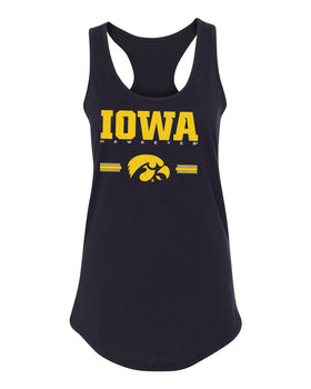 Women's Iowa Hawkeyes Tank Top  - IOWA Hawkeyes Horizontal Stripe