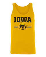 Women's Iowa Hawkeyes Tank Top - IOWA Hawkeyes Horizontal Stripe with Oval Tigerhawk