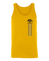 Women's Iowa Hawkeyes Tank Top - IOWA Hawkeyes Vertical Stripe with Tigerhawk