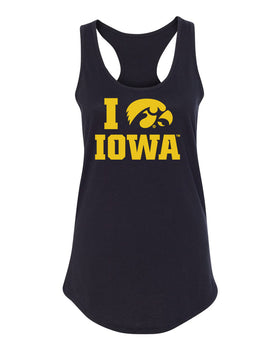 Women's Iowa Hawkeyes Tank Top - I Love IOWA