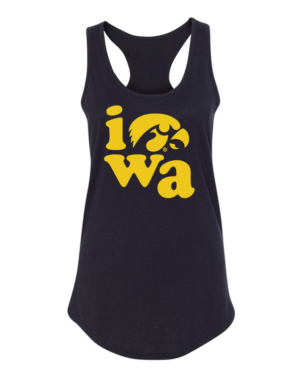 Women's Iowa Hawkeyes Tank Top - Iowa Stacked