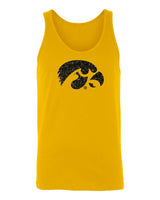 Women's Iowa Hawkeyes Tank Top - Tigerhawk Logo in Black Glitter