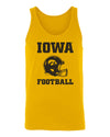 Women's Iowa Hawkeyes Tank Top - Iowa Football Helmet on Gold