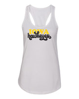 Women's Iowa Hawkeyes Tank Top - Retro Iowa Script Hawkeyes