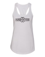 Women's Iowa Hawkeyes Tank Top - Striped HAWKEYES Football Laces