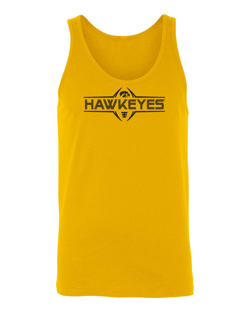 Women's Iowa Hawkeyes Tank Top - Striped Hawkeyes Football Laces