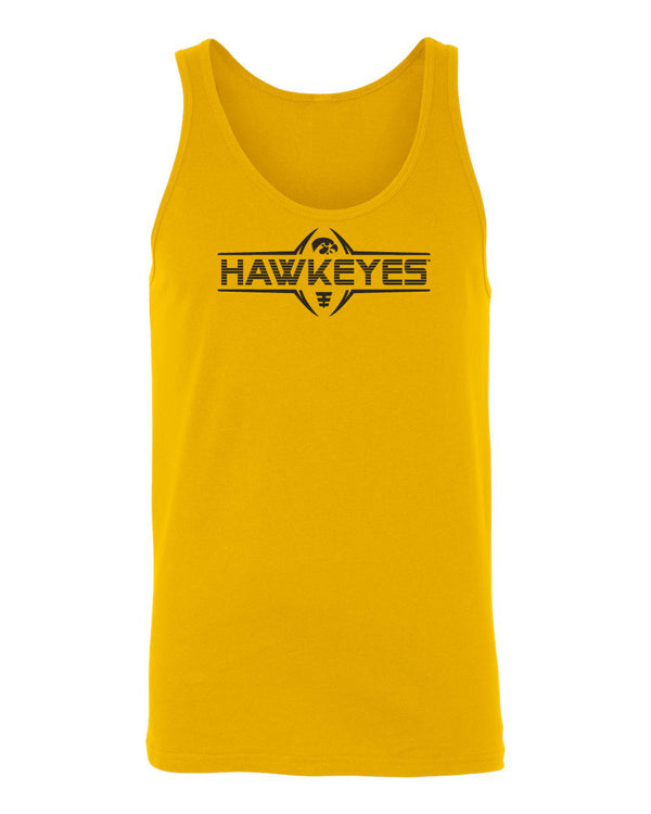 Women's Iowa Hawkeyes Tank Top - Striped Hawkeyes Football Laces