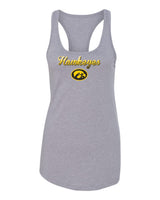 Women's Iowa Hawkeyes Tank Top - Script Hawkeyes Full Color Fade Oval Tigerhawk