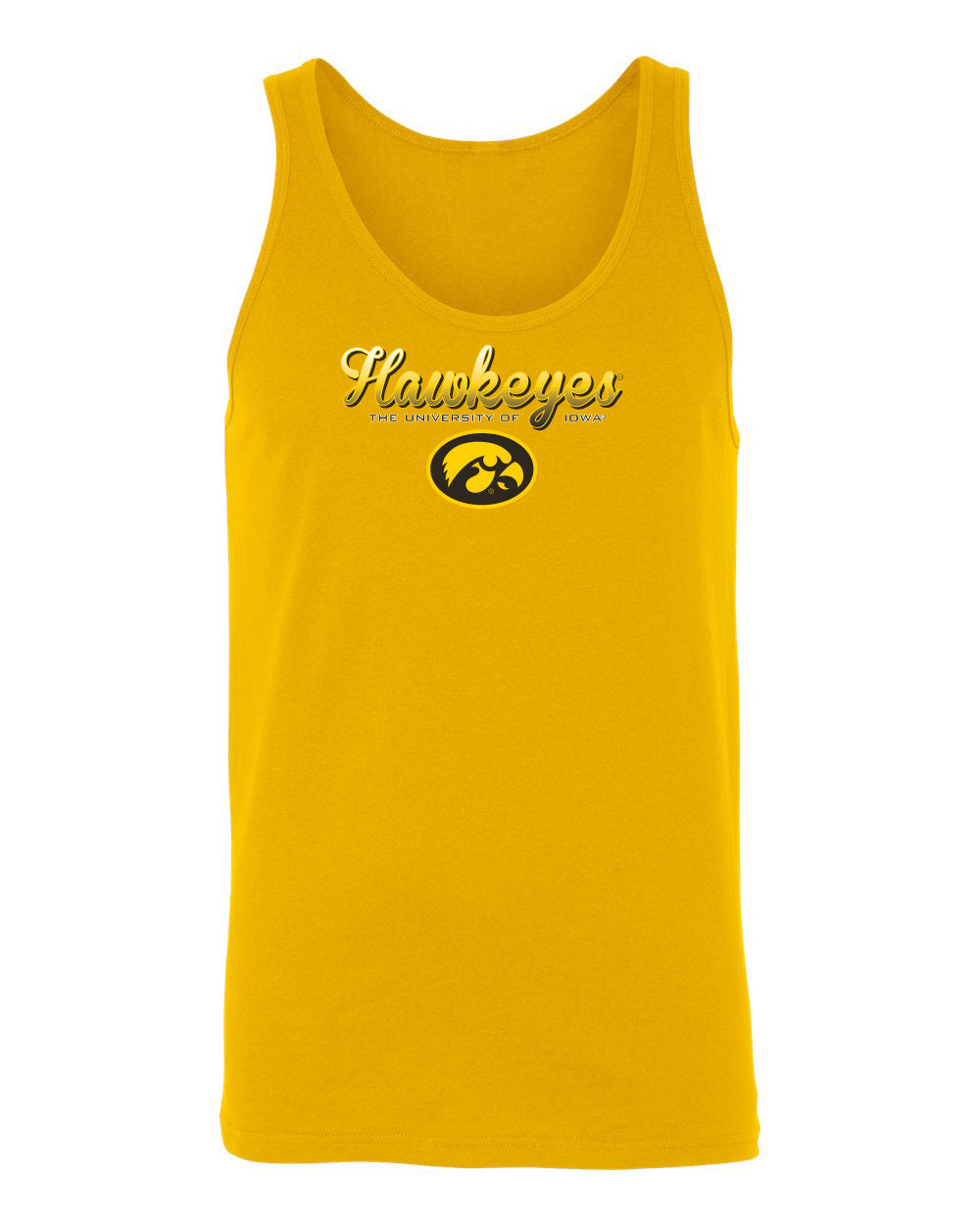 Women's Iowa Hawkeyes Tank Top - Script Hawkeyes Full Color Fade Oval Tigerhawk