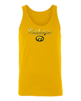 Women's Iowa Hawkeyes Tank Top - Script Hawkeyes Full Color Fade Oval Tigerhawk