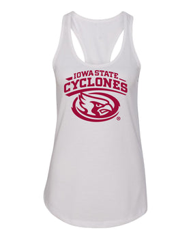 Women's Iowa State Cyclones Tank Top - Cy The ISU Cyclones Mascot Swirl