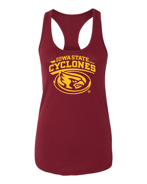 Women's Iowa State Cyclones Tank Top - Cy The ISU Cyclones Mascot Swirl