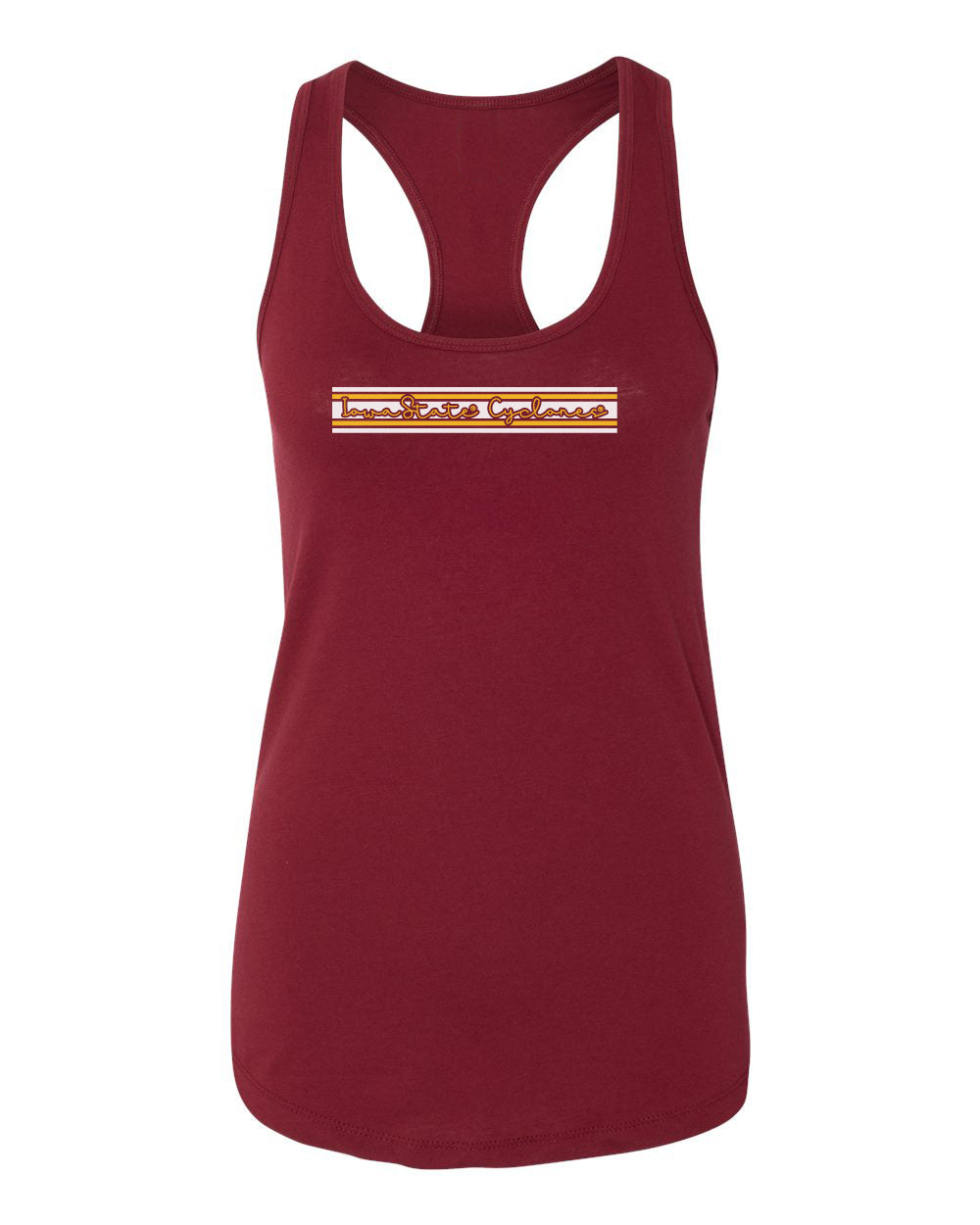 Women's Iowa State Cyclones Tank Top - Horizontal Stripe Script Iowa State Cyclones