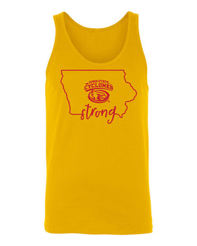 Women's Iowa State Cyclones Tank Top - Cyclones Strong State Outline