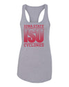 Women's Iowa State Cyclones Tank Top - ISU Fade Red on Gray