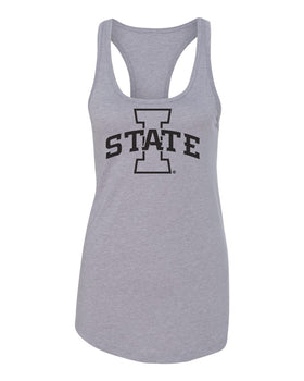 Women's Iowa State Cyclones Tank Top - I-State Primary Logo Gray Out