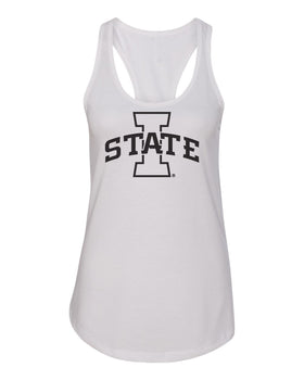 Women's Iowa State Cyclones Tank Top - I-State Primary Logo White Out