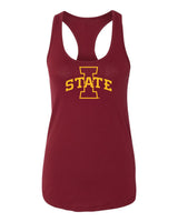 Women's Iowa State Cyclones Tank Top - I-State Primary Logo Gold Ink