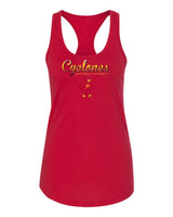 Women's Iowa State Cyclones Tank Top - Script Cyclones Full Color Fade with Cy