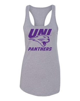 Women's Northern Iowa Panthers Tank Top - Purple UNI Panthers Logo on Gray