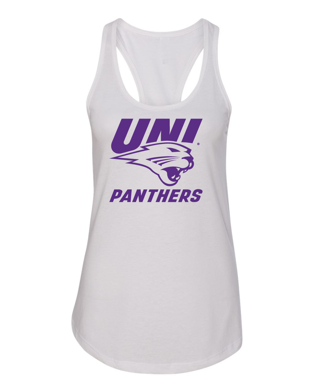 Women's Northern Iowa Panthers Tank Top - Purple UNI Panthers Logo on White