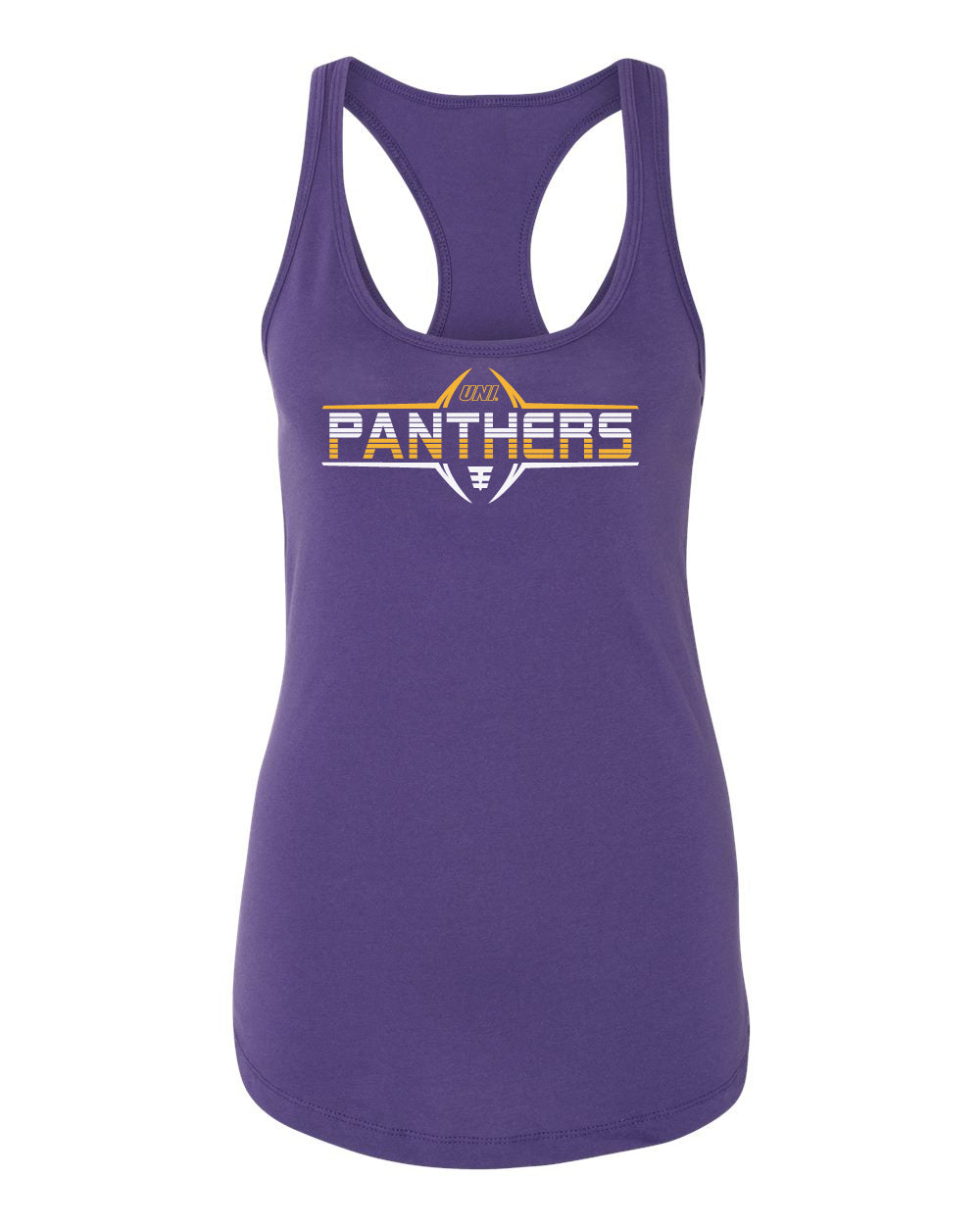 Women's Northern Iowa Panthers Tank Top - Striped UNI Panthers Football Laces