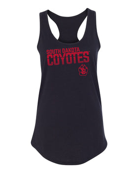 Women's South Dakota Coyotes Tank Top - Coyotes Stripe Fade