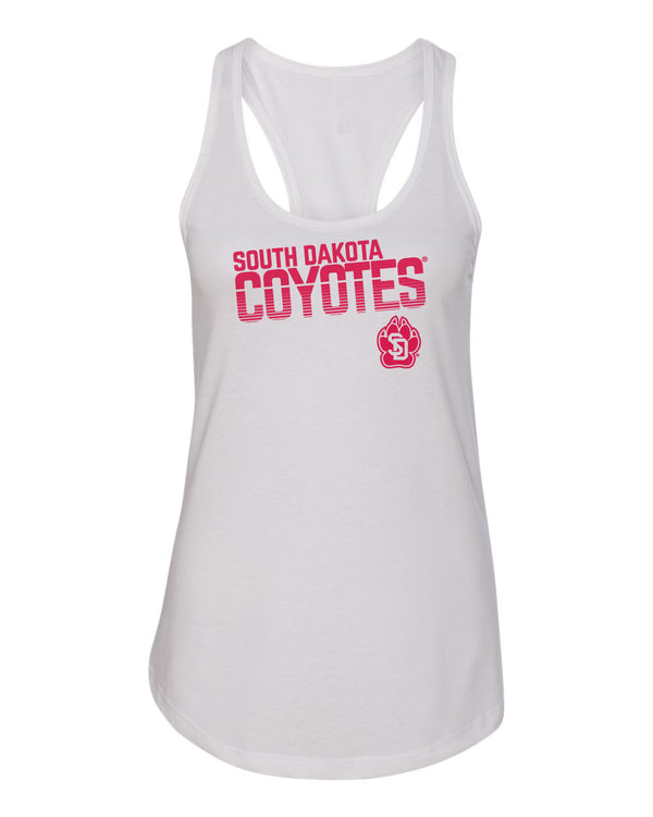 Women's South Dakota Coyotes Tank Top - Coyotes Stripe Fade