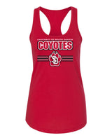 Women's South Dakota Coyotes Tank Top - USD Coyotes Stripe Paw Print