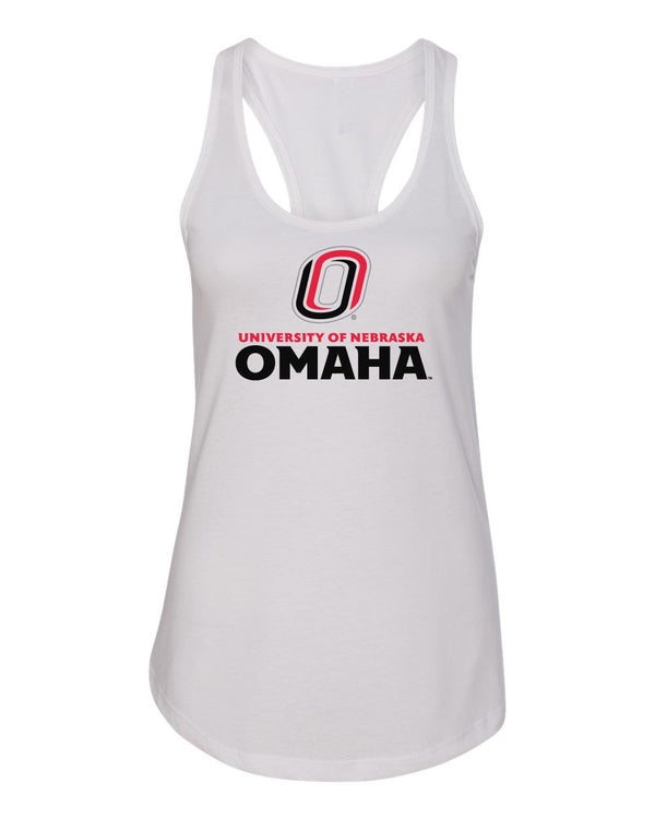 Women's Omaha Mavericks Tank Top - University of Nebraska Omaha with Primary Logo on White
