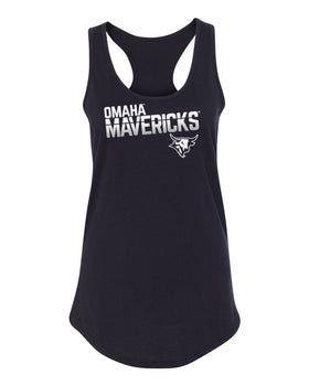 Women's Omaha Mavericks Tank Top - Mavericks Stripe Fade