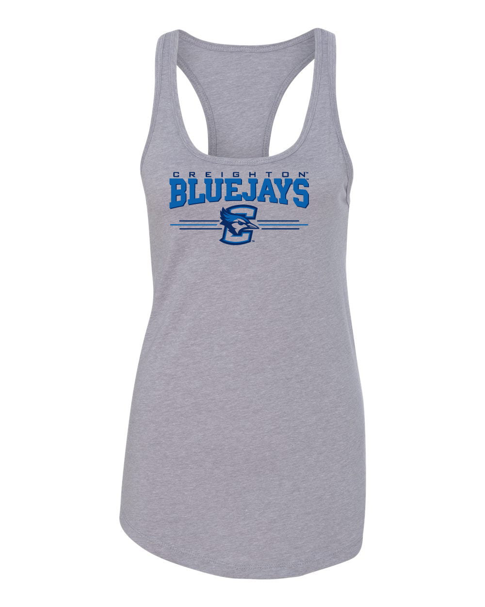 Women's Creighton Bluejays Tank Top - 3 Stripe Primary Logo