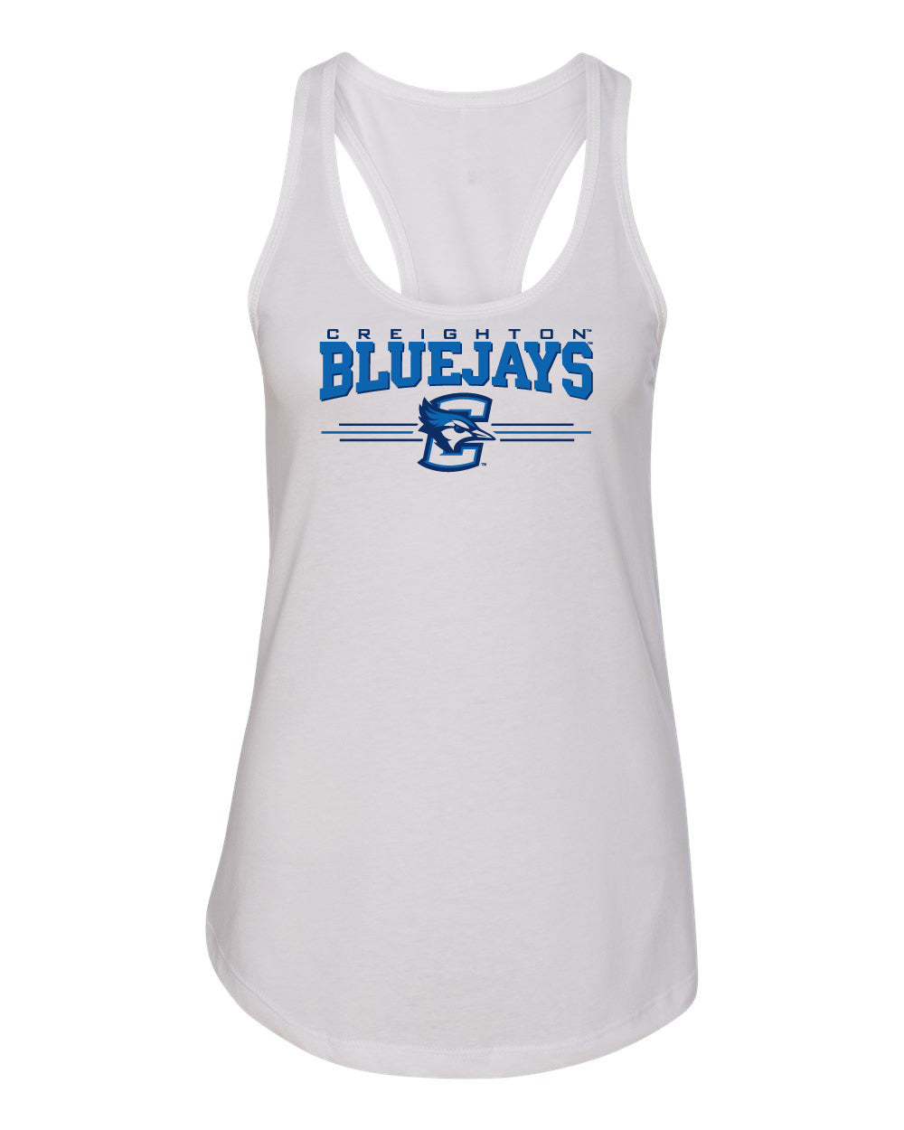 Women's Creighton Bluejays Tank Top - 3 Stripe Primary Logo