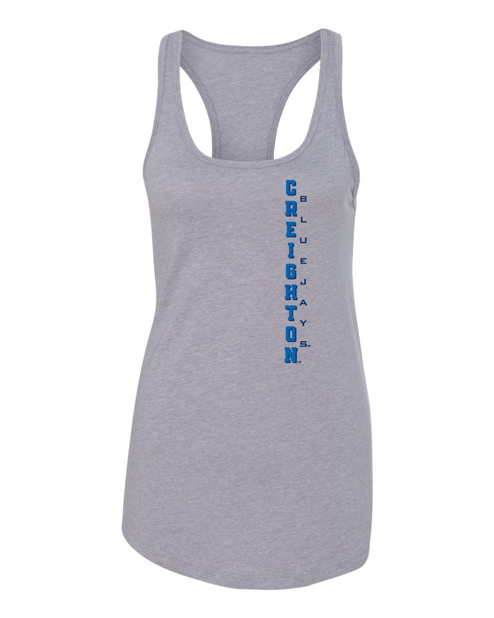 Women's Creighton Bluejays Tank Top - Vertical Creighton Bluejays