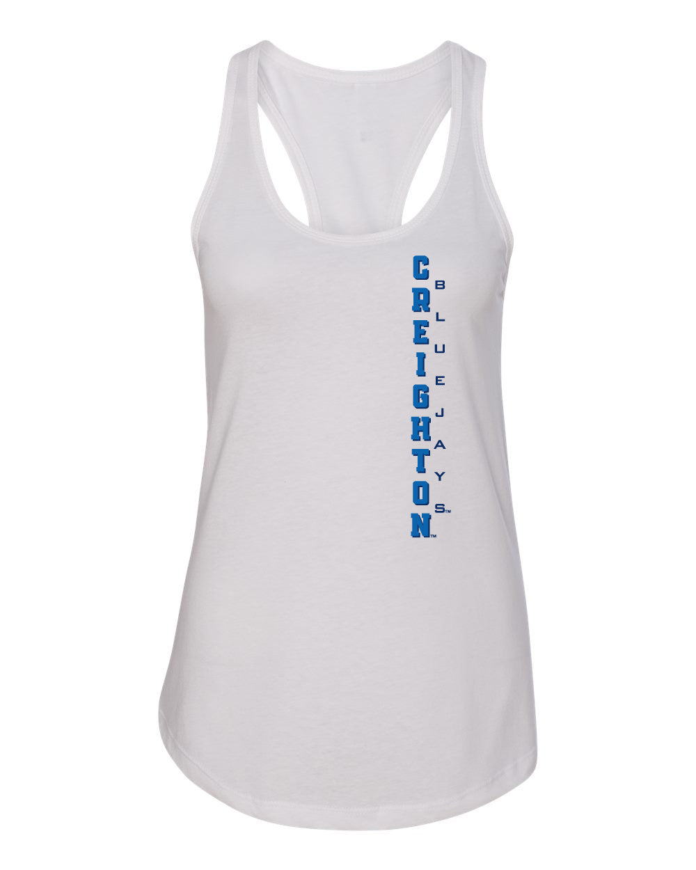 Women's Creighton Bluejays Tank Top - Vertical Creighton Bluejays