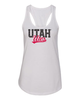 Women's Utah Utes Tank Top - Block UTAH Script Utes