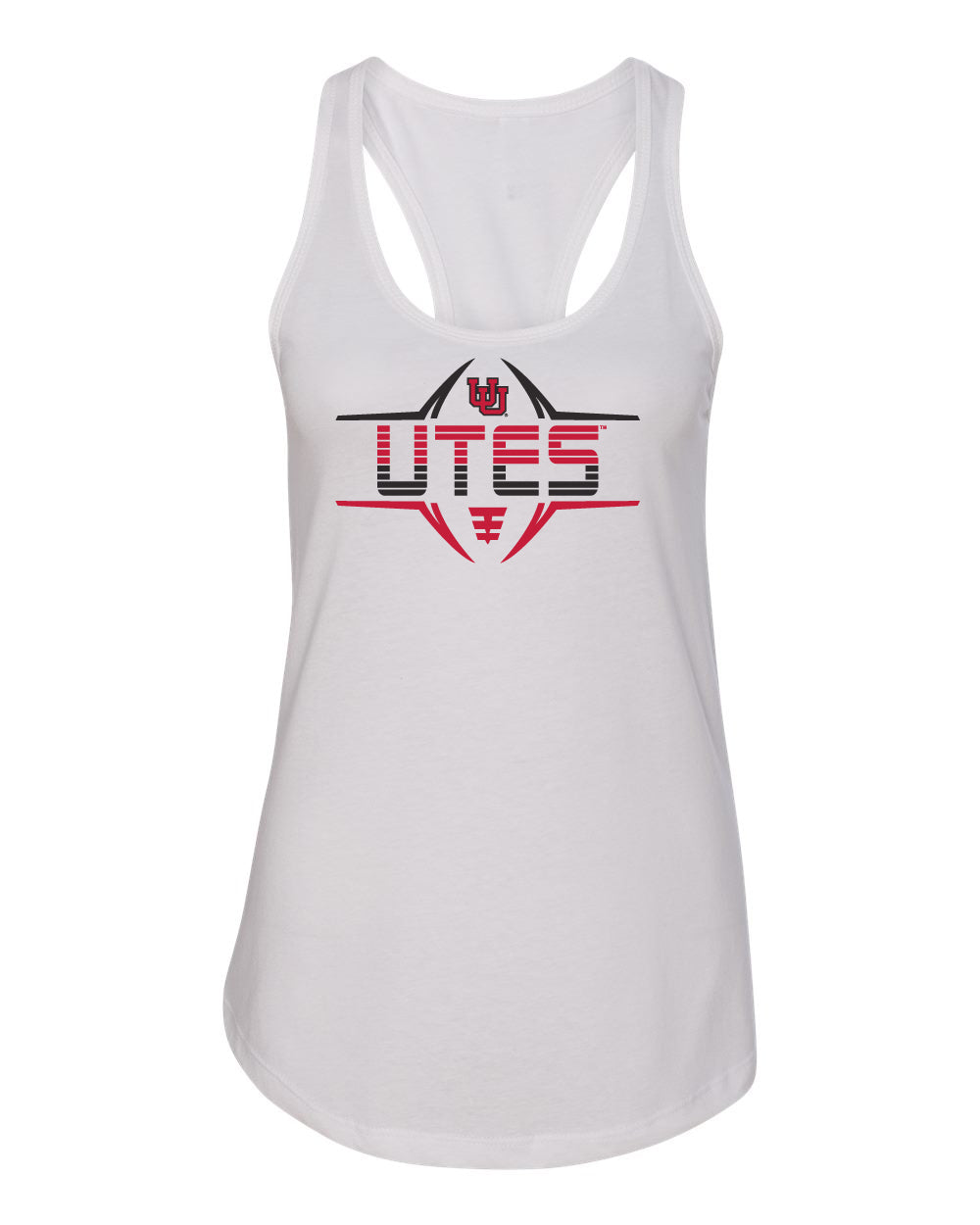 Women's Utah Utes Tank Top - Striped UTES Football Laces