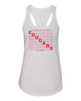 Women's Houston Cougars Tank Top - Diagonal Cougars Echo