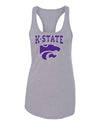 Women's K-State Wildcats Tank Top - K-State Powercat with Outline