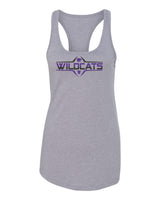 Women's K-State Wildcats Tank Top - Striped WILDCATS Football Laces