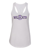 Women's K-State Wildcats Tank Top - Striped WILDCATS Football Laces