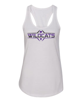 Women's K-State Wildcats Tank Top - Striped WILDCATS Football Laces