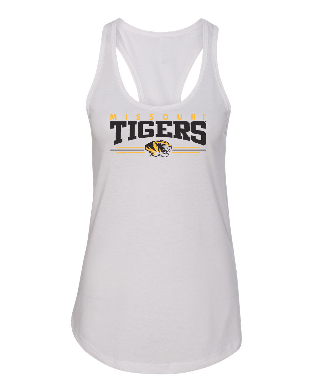 Women's Missouri Tigers Tank Top - Tigers 3 Stripe Head Logo
